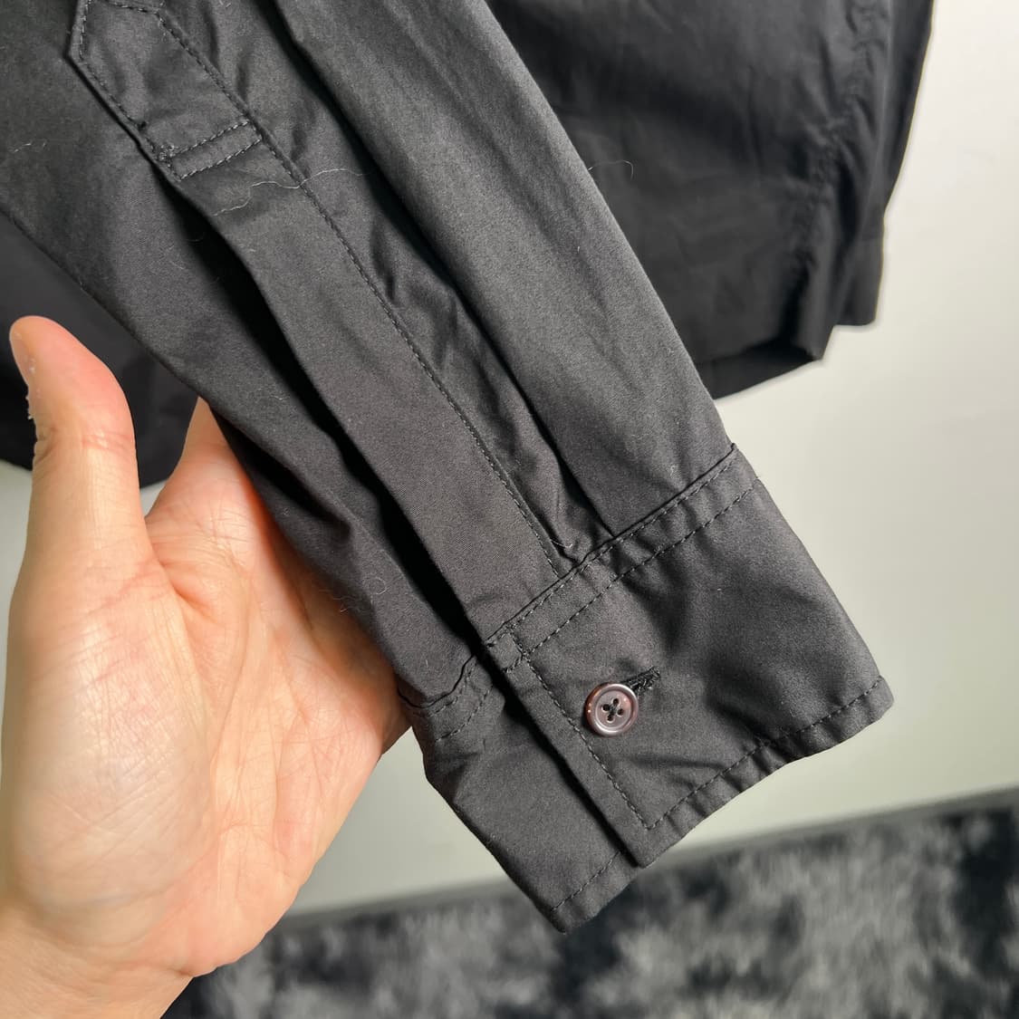 sulvam 설밤 브로드 컷오프 오픈 칼라 셔츠 M 상품이미지7