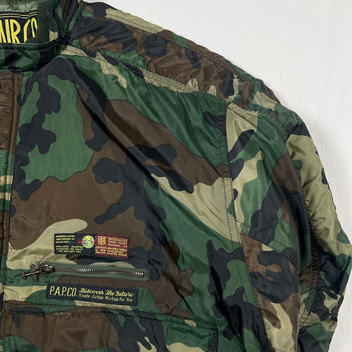 90’s v.t.air corp 밀리터리 나일론 카모 점퍼 상품이미지4