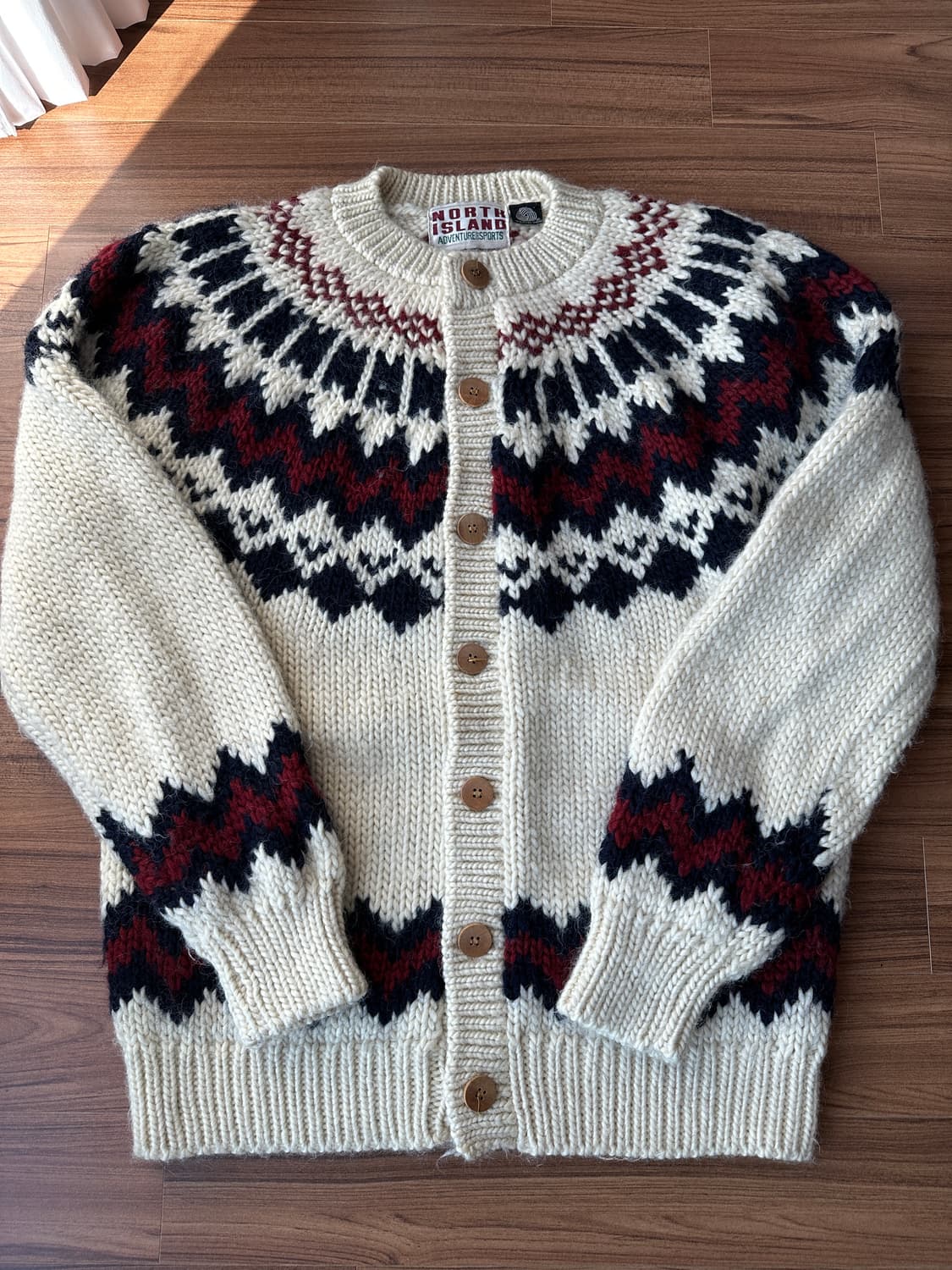 노르딕 페어아일 울 헤비니트 가디건 L 상품이미지1