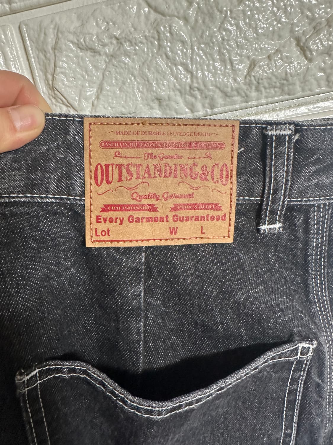 아웃스탠딩 루드핏 카펜터 블랙 데님 팬츠 S 상품이미지3