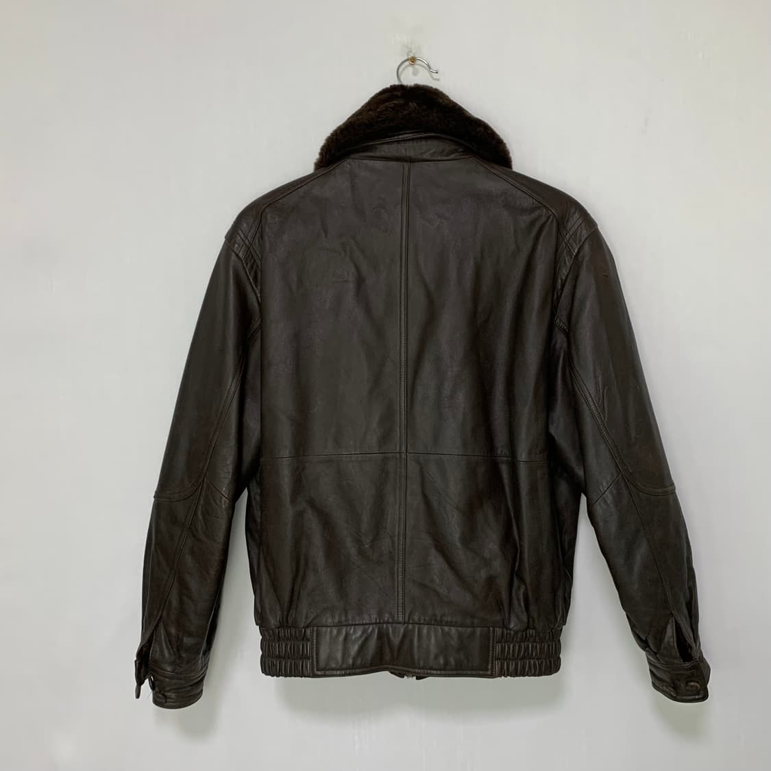 빈티지 쉽스킨 브라운 양가죽 쉐르파 리얼 레더 봄버자켓 무스탕 95사이즈 상품이미지7
