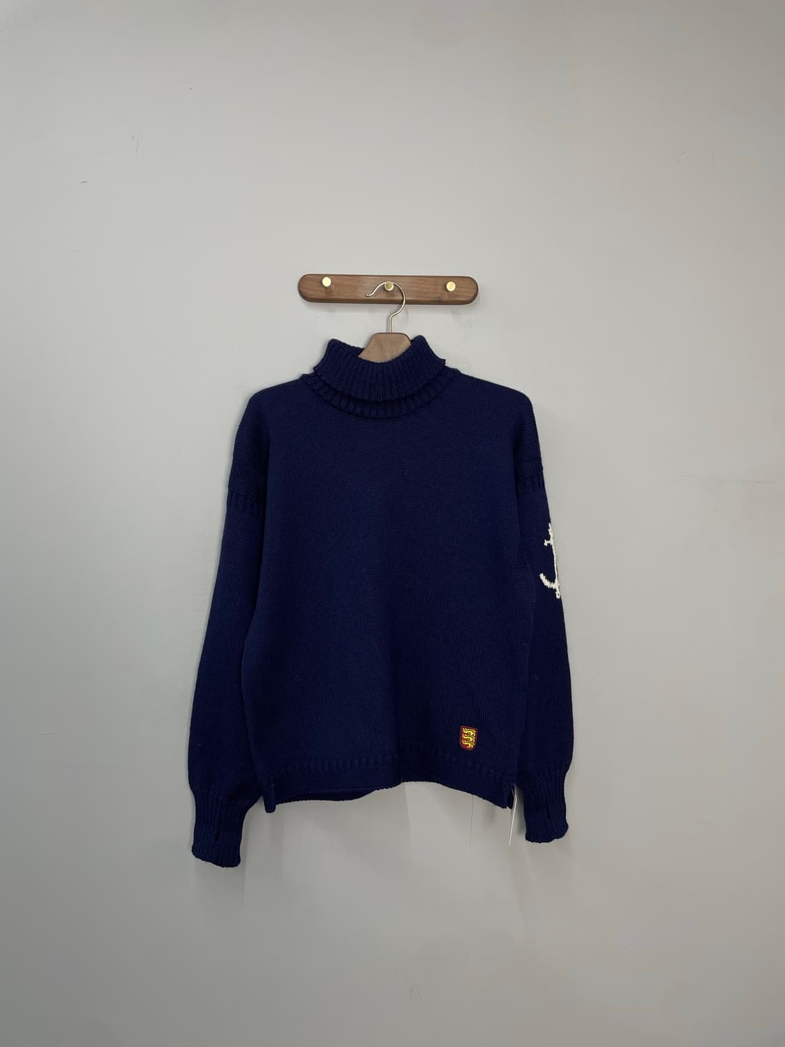 건지울른스 터틀넥 네이비 피셔맨 스웨터 H2117 상품이미지2