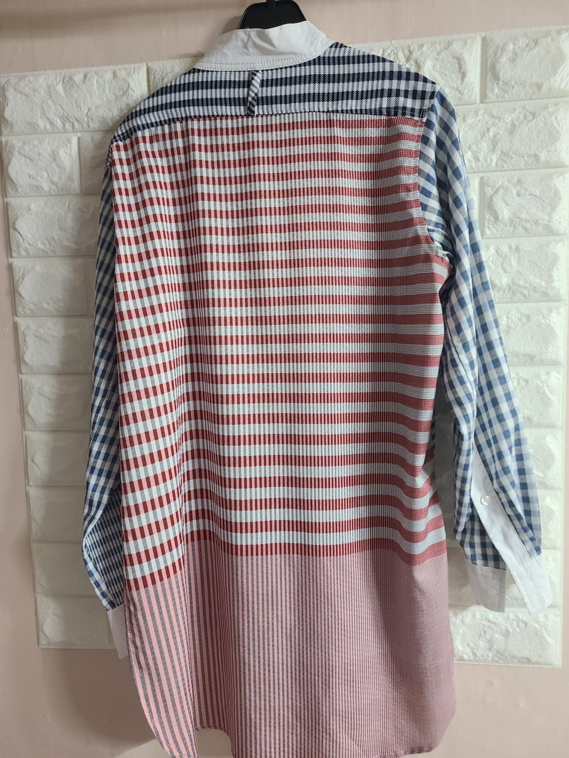 김하늘 언발란스 체크남방(프리) 상품이미지6