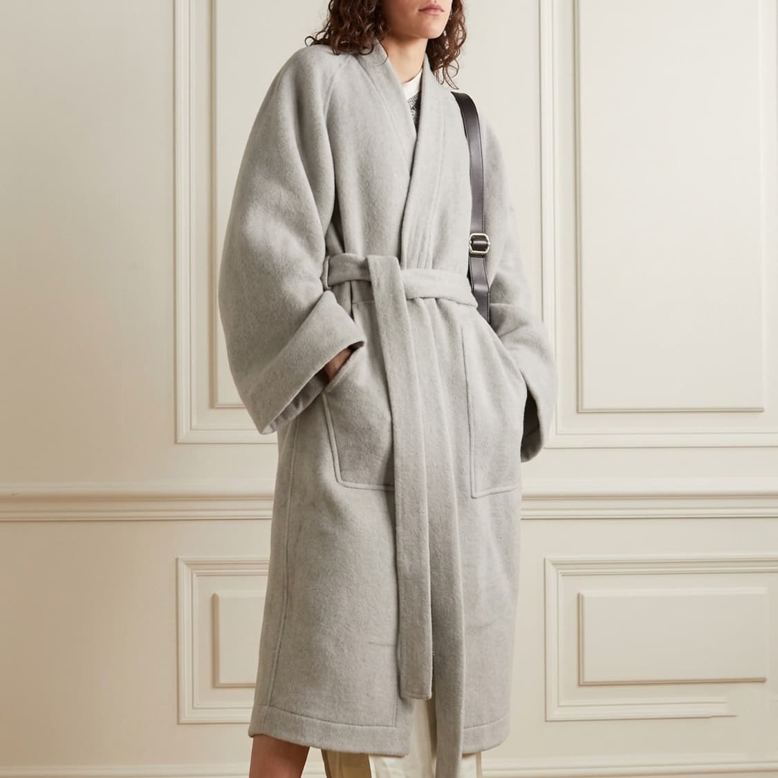 46 / Rick Owens 릭오웬스 울 알파카 로브 코트 상품이미지1