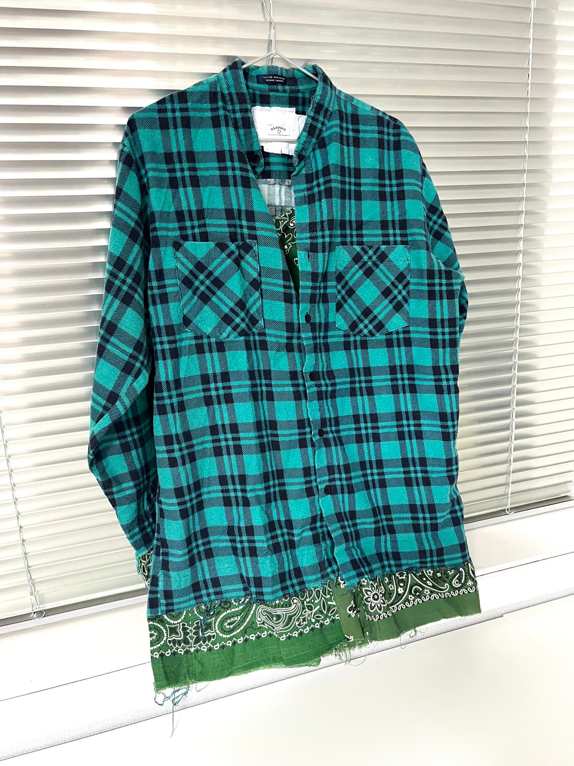 OLDPARK-PAISLEY PULLOVER SHIRT GREEN 상품이미지5