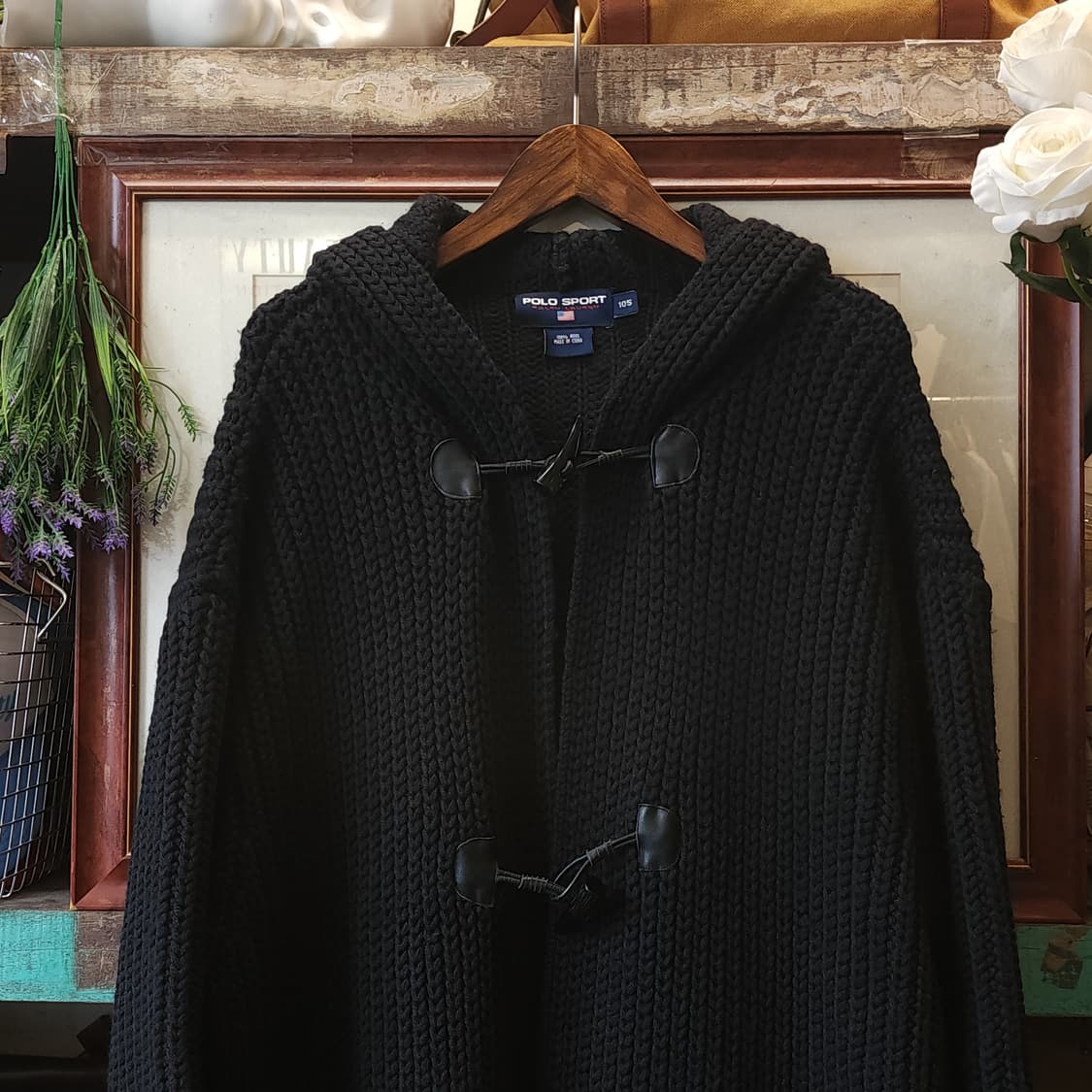 90s 폴로 스포츠 헤비울 더플코트 니트코트 빅사이즈 105 상품이미지4