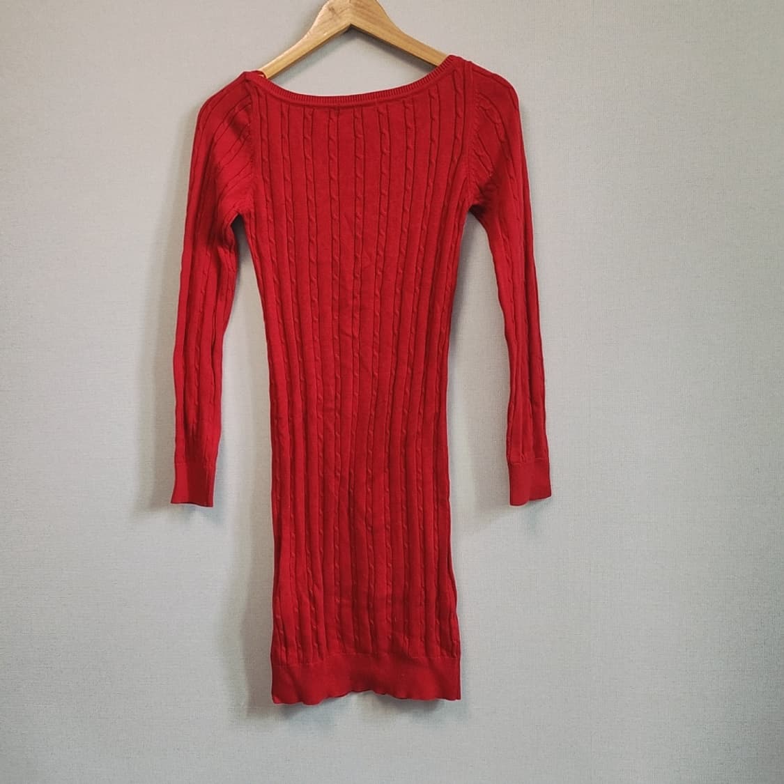 [L] 폴로 랄프로렌 레드 니트 롱 원피스 상품이미지2