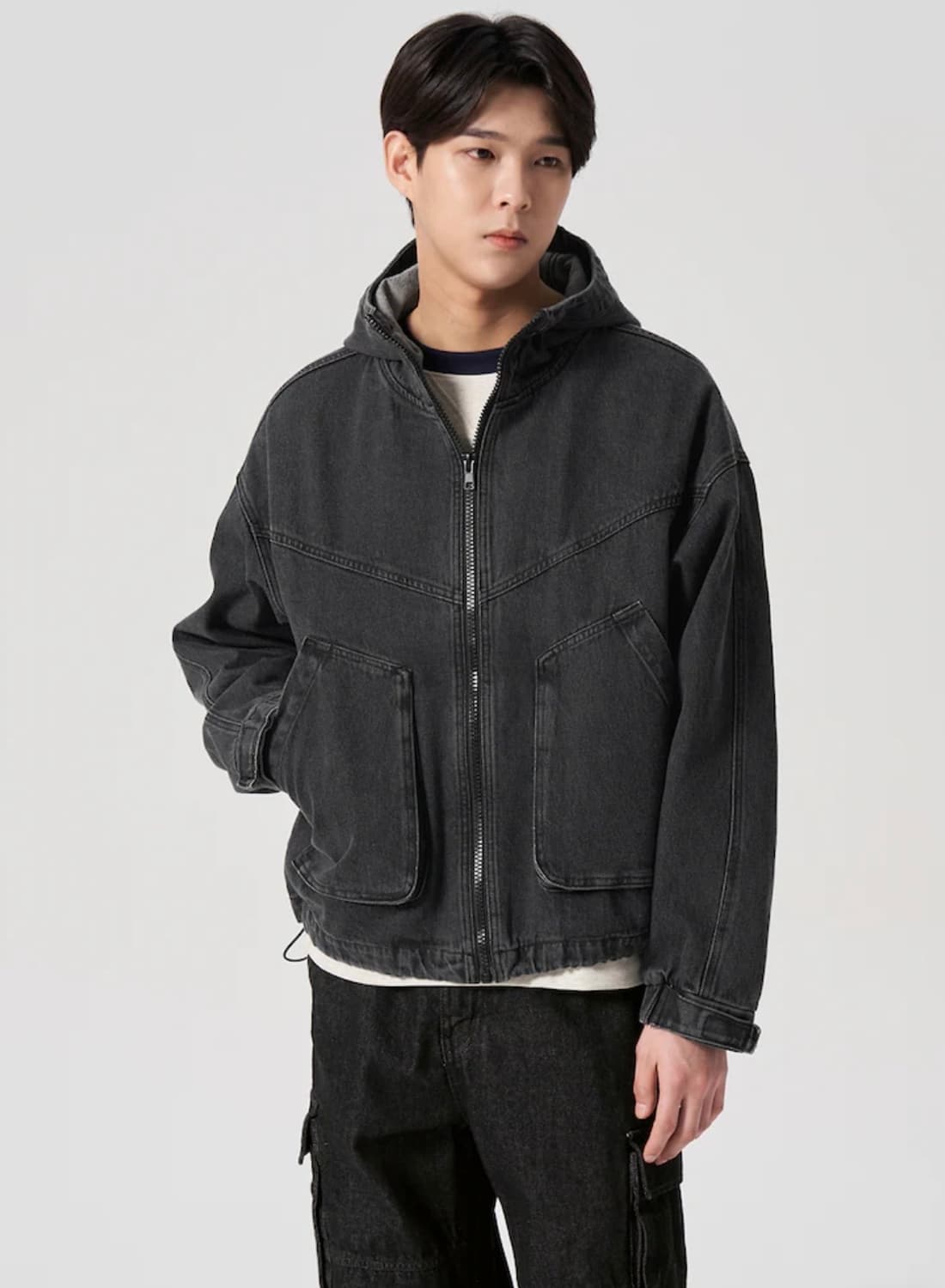 에잇세컨즈 후드 블루종 자켓 애쉬데님 m사이즈 정가 89,900원 상품이미지5