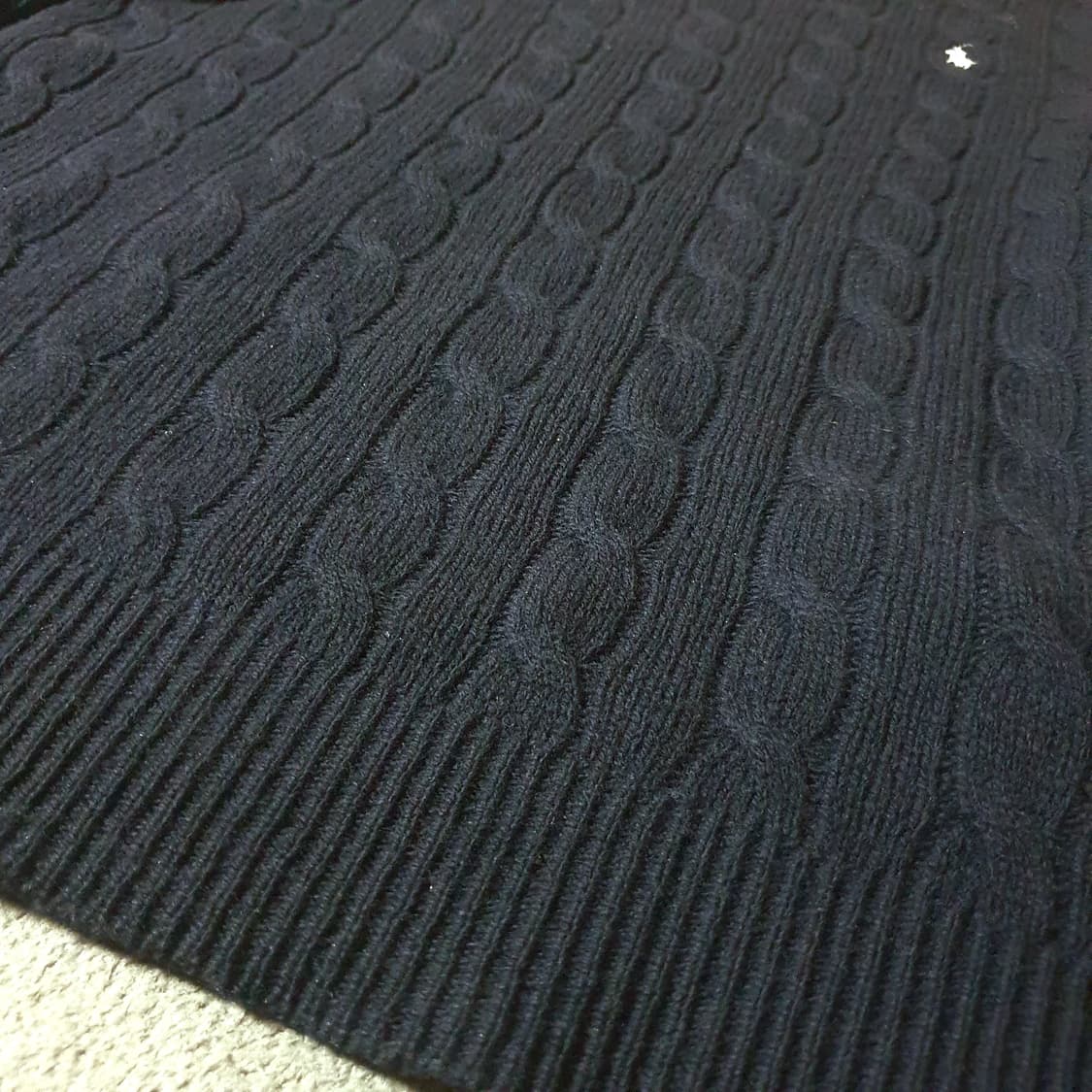 폴로 여성 울 캐시미어 케이블 니트 S 네이비 상품이미지5