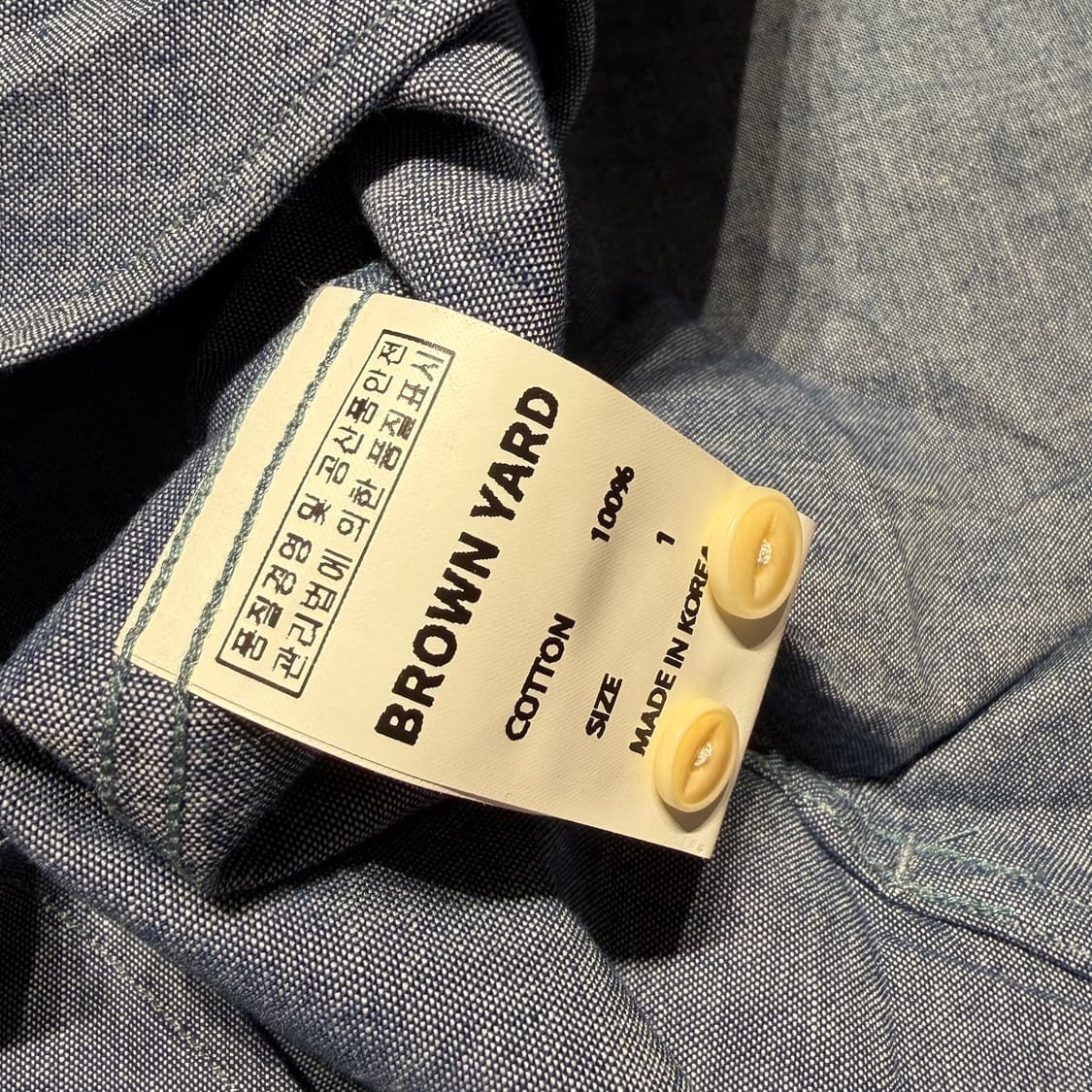 미사용)브라운야드 샴브레이 데님 셔츠 100 상품이미지3