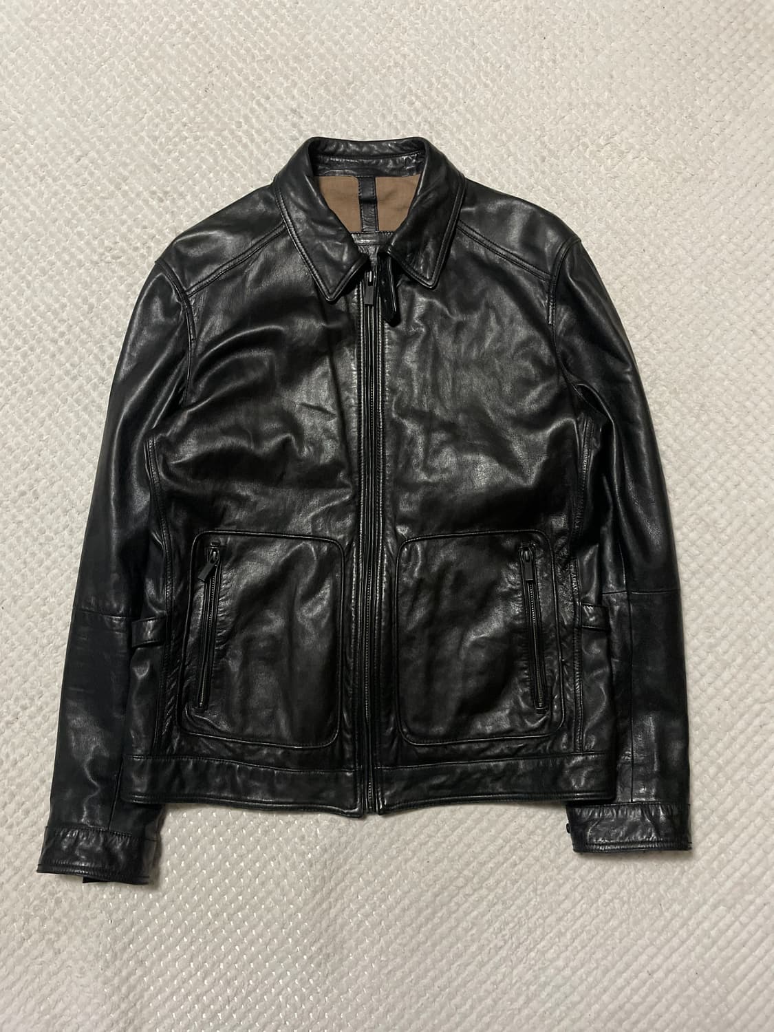 MASSIMO DUTTI 마시모두띠 쉽스킨 양가죽 레더 자켓 상품이미지1