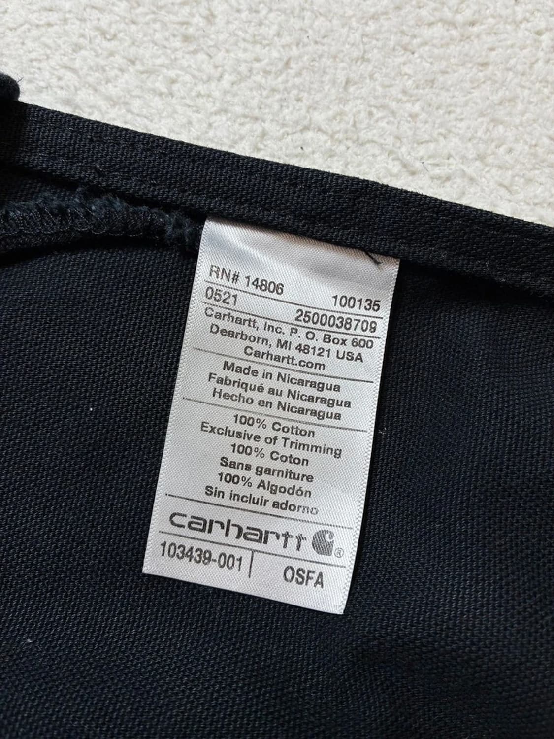 칼하트 헤비 캔버스 에이프런 앞치마 PN7278 상품이미지7