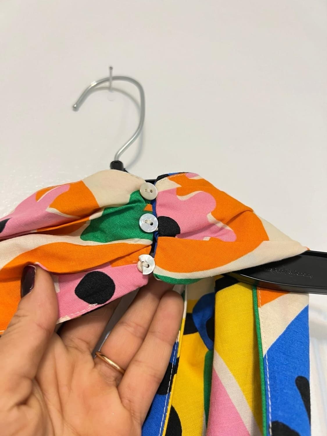 자라 코튼 홀터넥 슬리브리스 프린팅 탑 M 새상품 상품이미지5