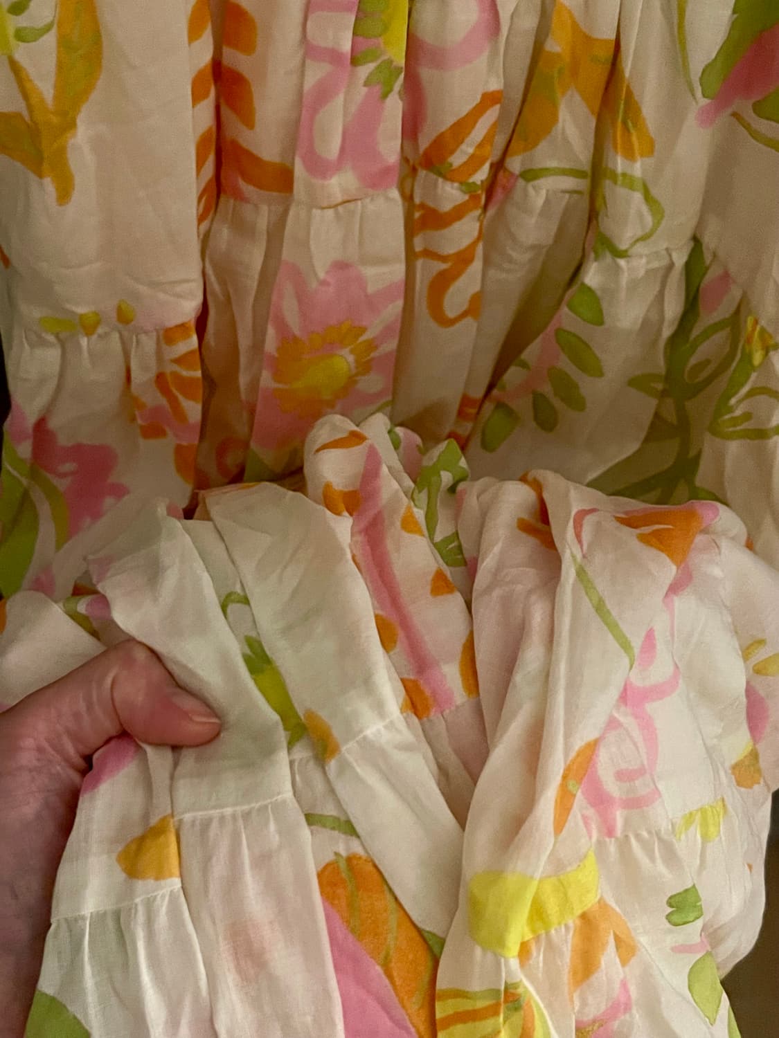 ZARA 자라 플로럴 프린트 티어드 맥시 원피스 상품이미지8