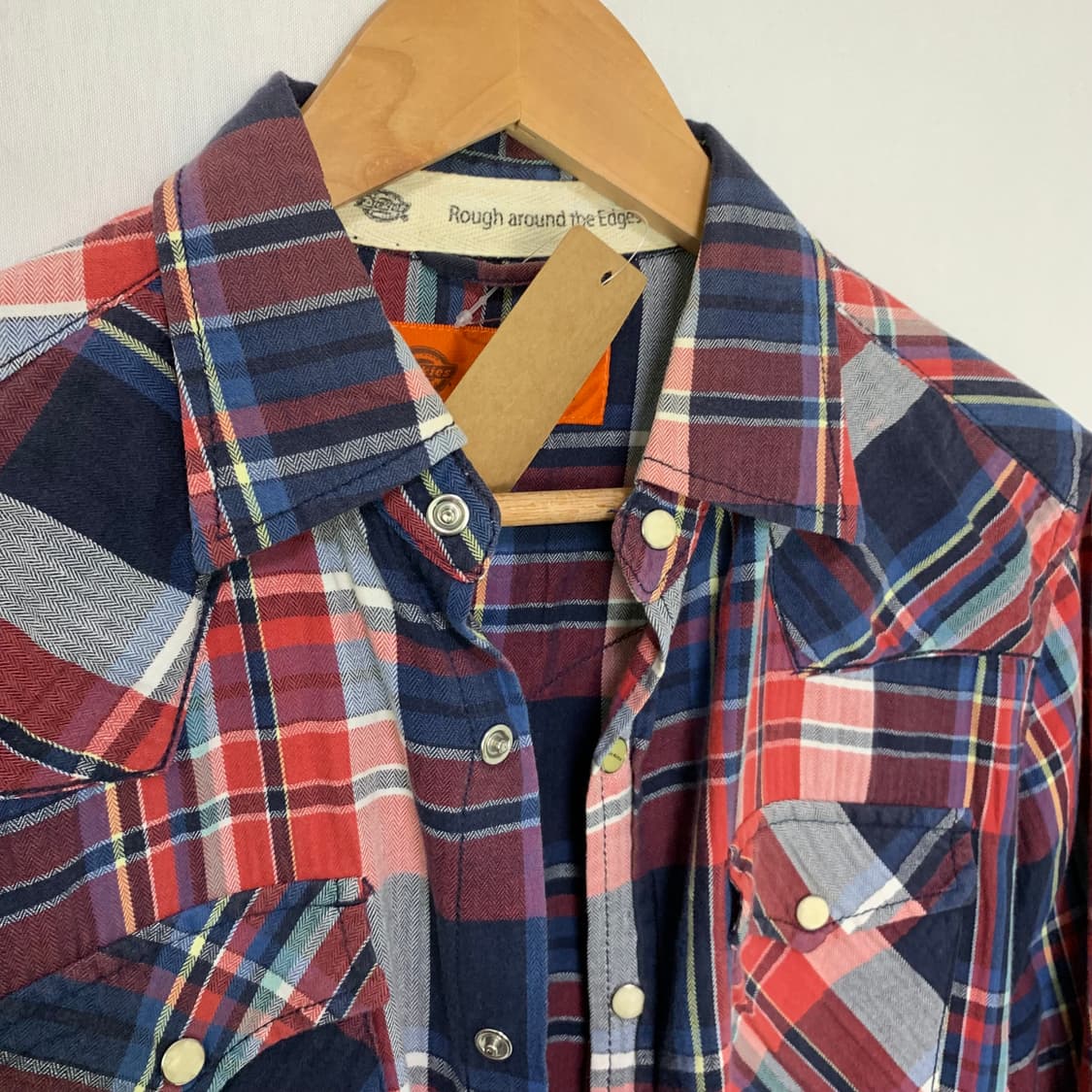 디키즈 빈티지 스냅 버튼 체크 셔츠 남방 M 남녀공용 상품이미지6