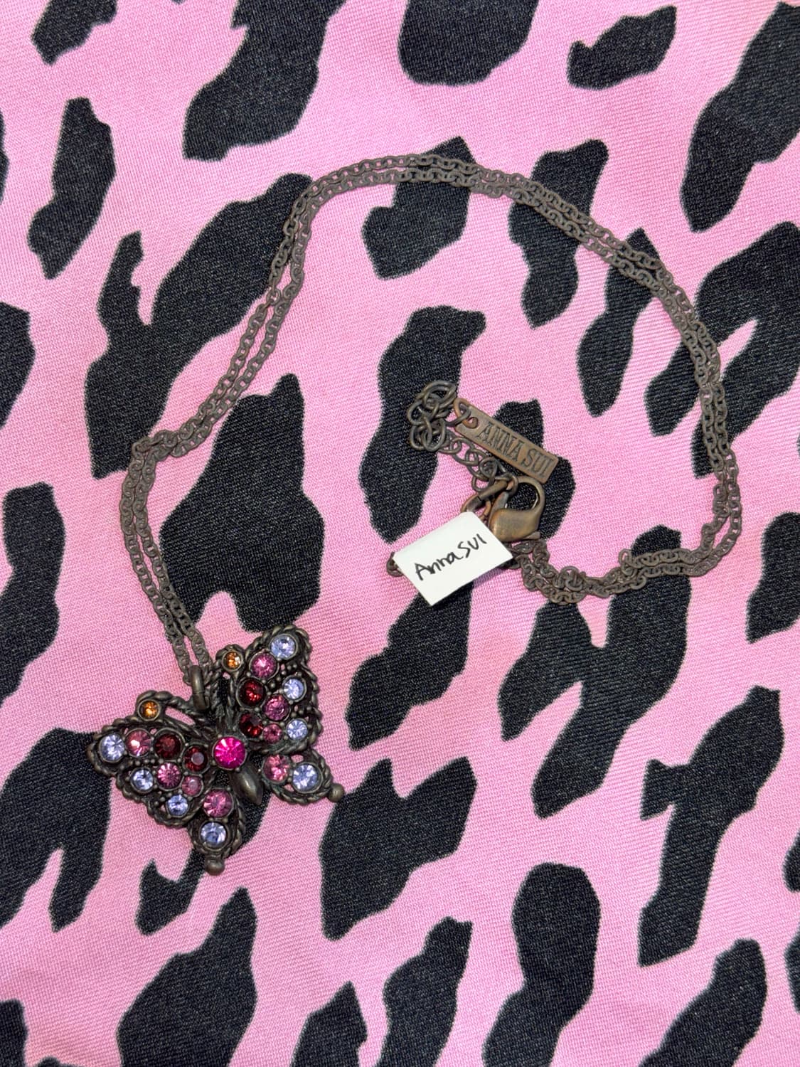 안나수이 빈티지 오리엔탈 나비큐빅 목걸이  상품이미지1