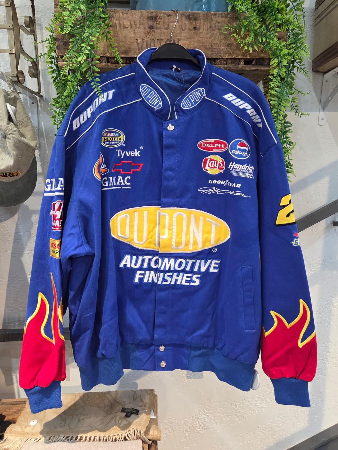 VINTAGE 빈티지 블루 불꽃 레이싱자켓 상품이미지2