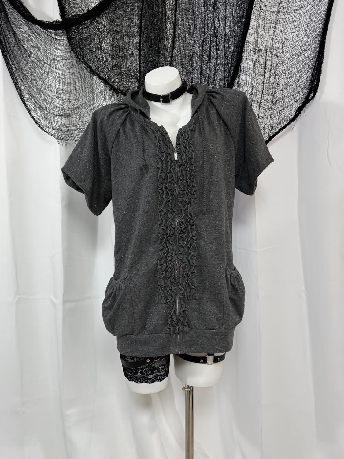 lace hood zip up 상품이미지1