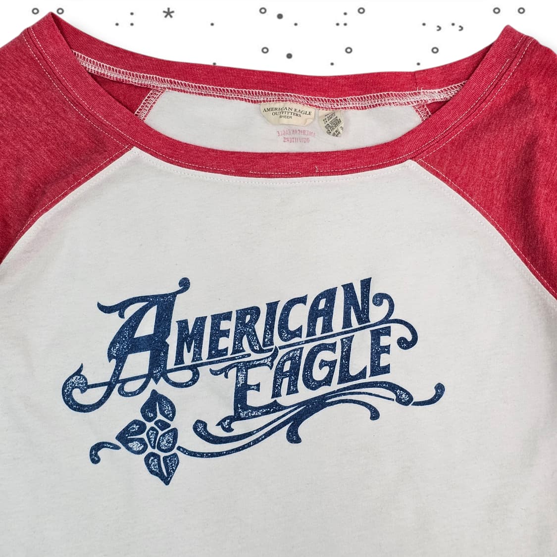 AMERICAN EAGLE 아메리칸 이글 보더 반팔 티셔츠 상품이미지3