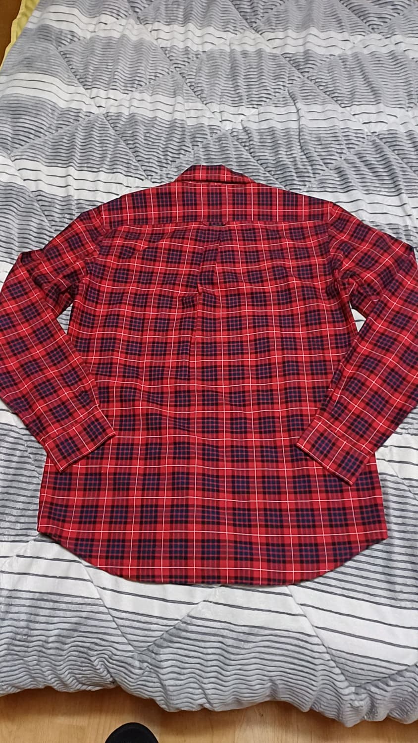 빈폴 체크남방 100 가슴55 기장77 상품이미지4