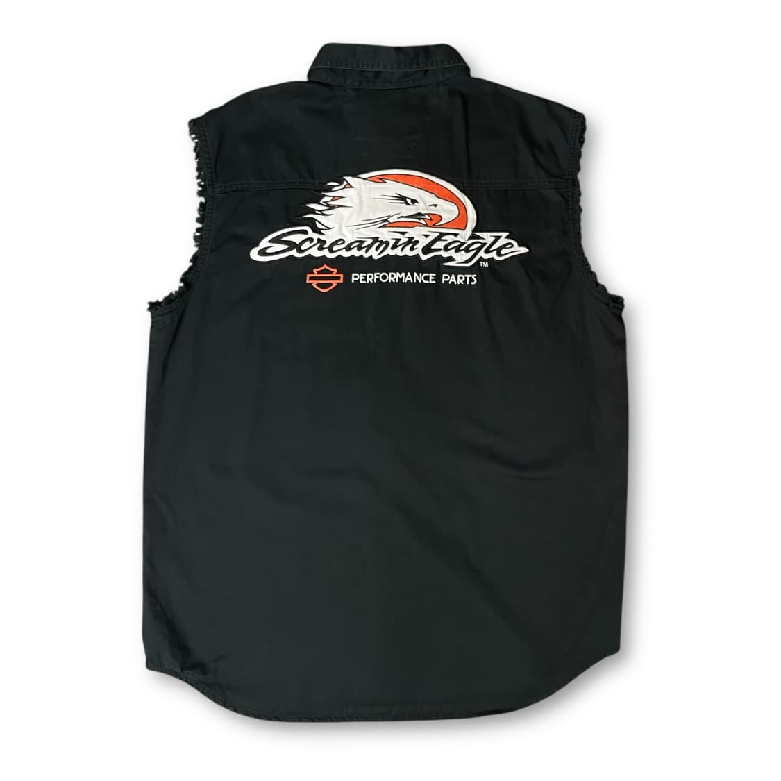 할리데이비슨 블랙 투포켓 데미지 자수와펜 데미지 셔츠 조끼 L 상품이미지2