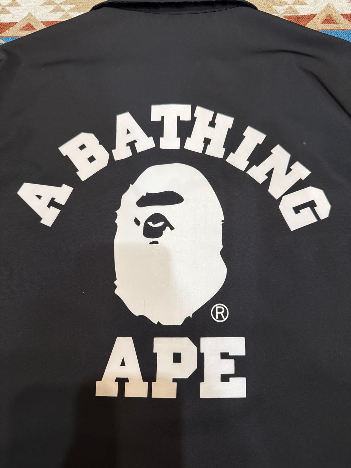 [M] 베이프 컬리지 코치자켓 블랙  상품이미지5