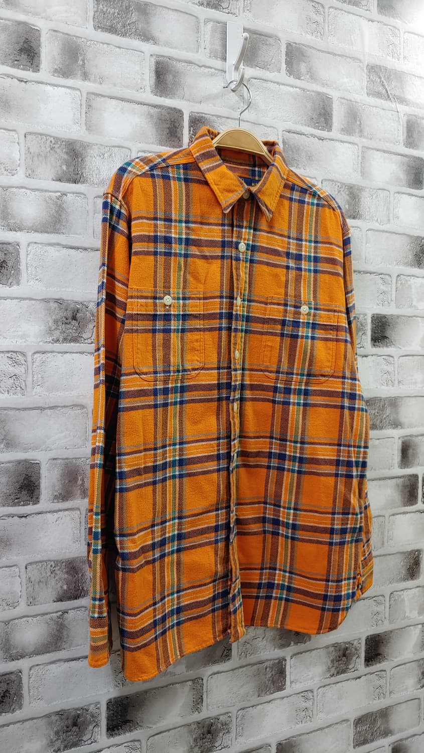 95 폴로 체크기모 오렌지 셔츠 748 상품이미지3