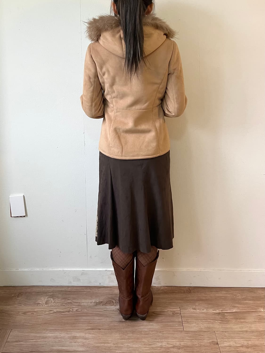 LINE 머스타드 무스탕 퍼 자켓 상품이미지9