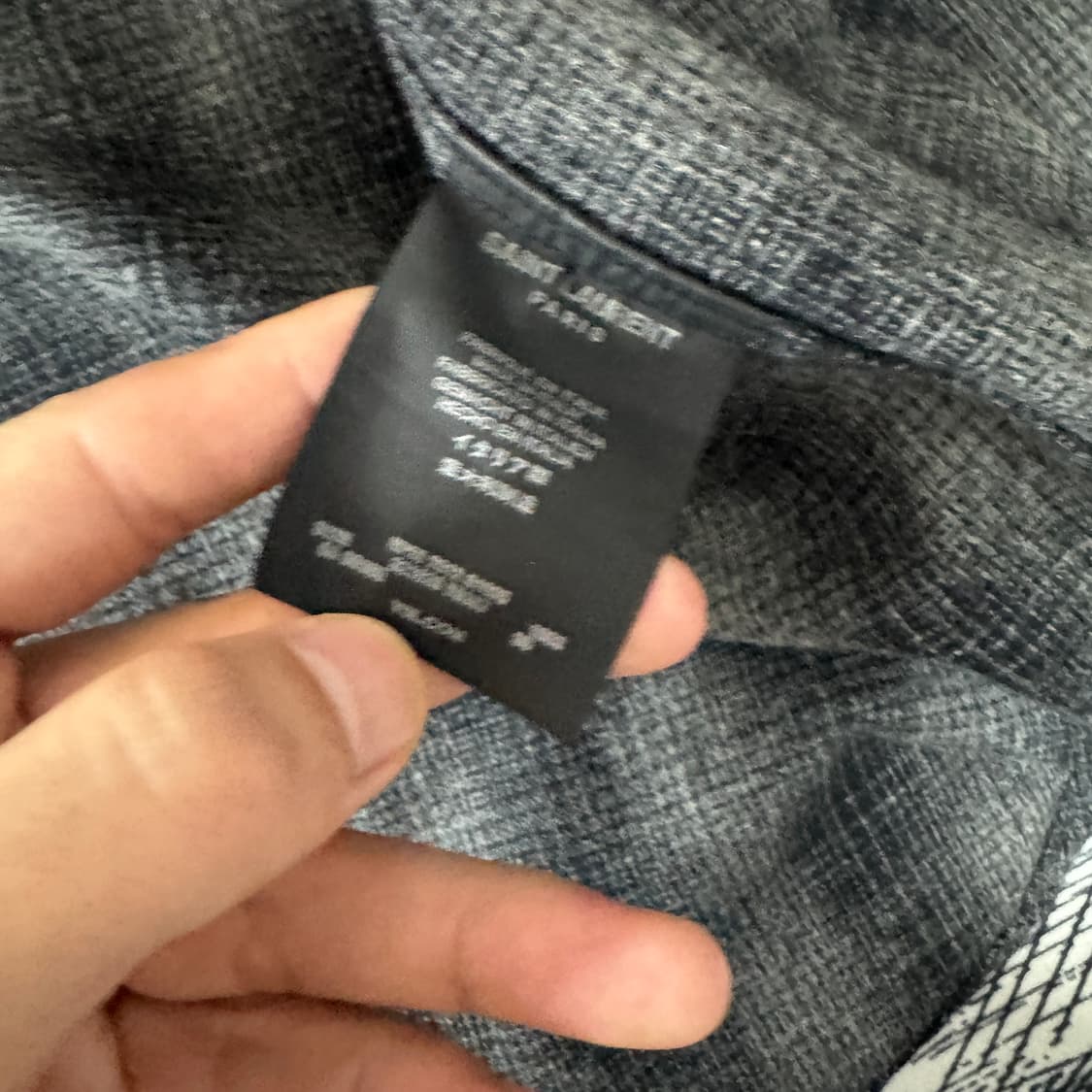 생로랑 13fw 체크 플란넬 셔츠  39(105) 사이즈 상품이미지5