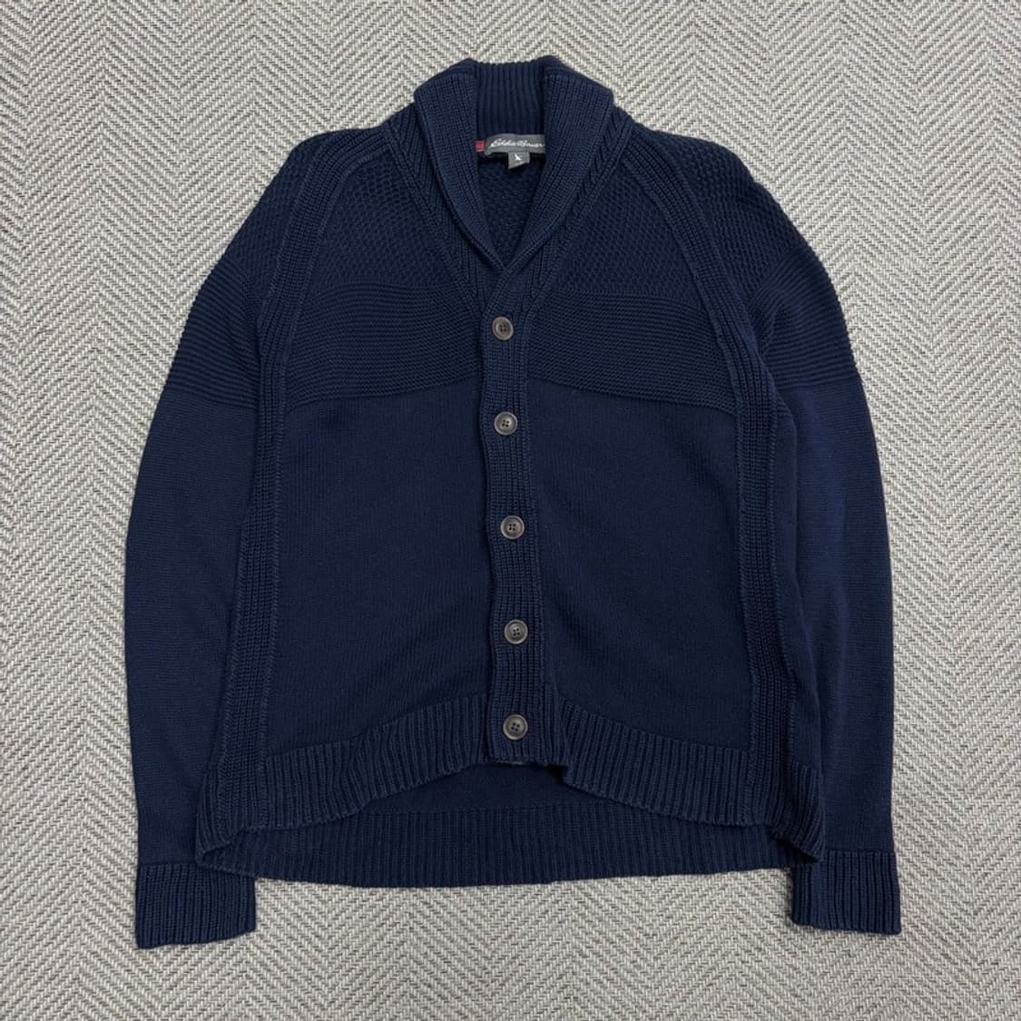 에디바우어 네이비 숄카라 가디건 v1658 상품이미지1