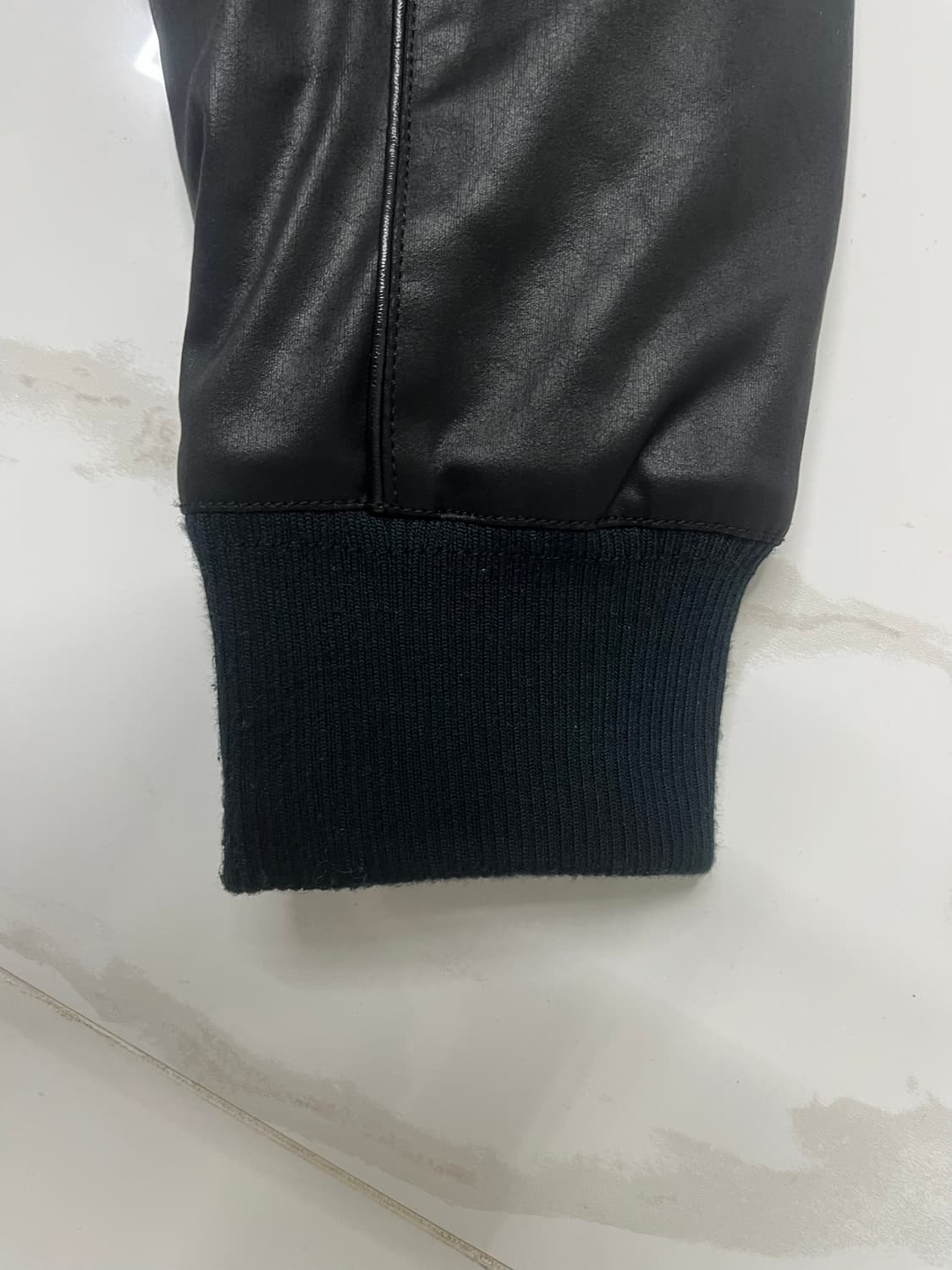 아캄 파이핑 레더 자켓 2사이즈 상품이미지5