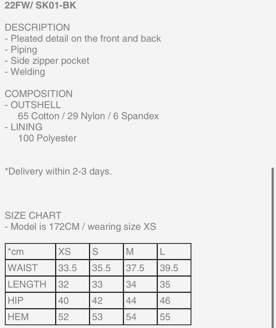 [s] 에이시네틱스 aesynctx 플리츠 미니 스커트 22fw 상품이미지3