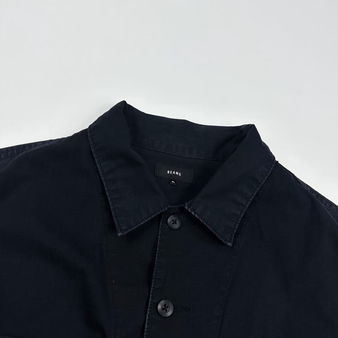 빔즈 재팬 블랙 워크 박시 반팔셔츠 (XL) 상품이미지4