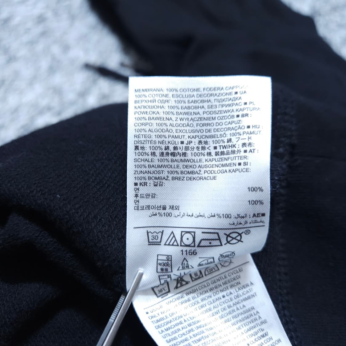 갭GAP) M 남자 검정 후드티셔츠 / 왕눈이샵 상품이미지9