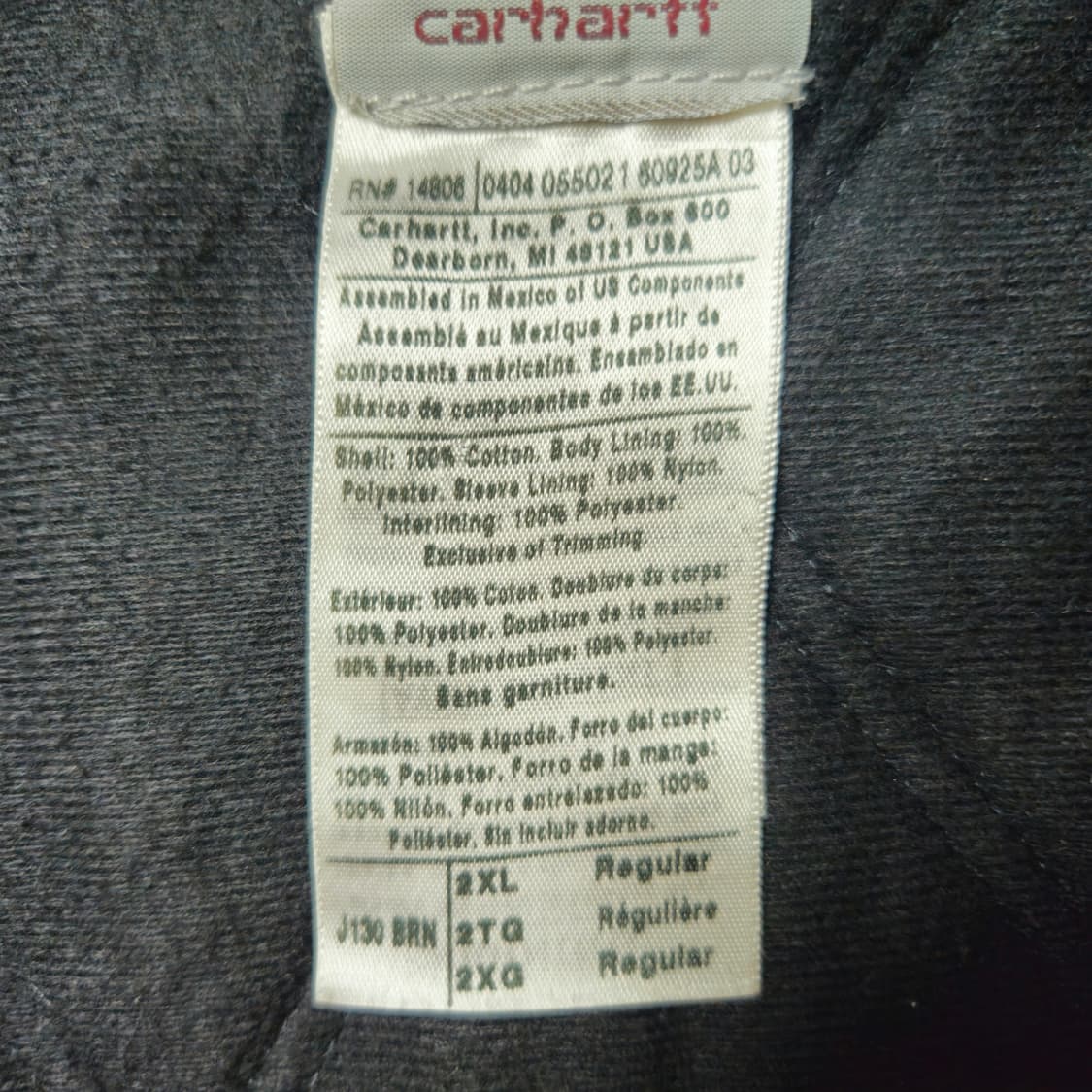 Carhartt j130 vintage 브라운(BRN)색상 판매합니다 상품이미지3