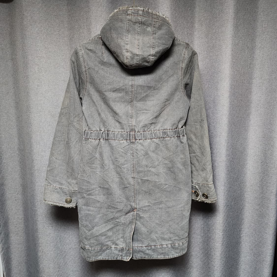 일본 빈티지 시멘트 퍼 트리밍 아티잔 야상 파카 자켓 상품이미지3