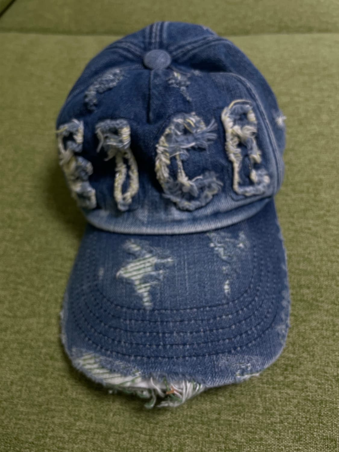 DESTROYED LOGO DENIM CAP  상품이미지2