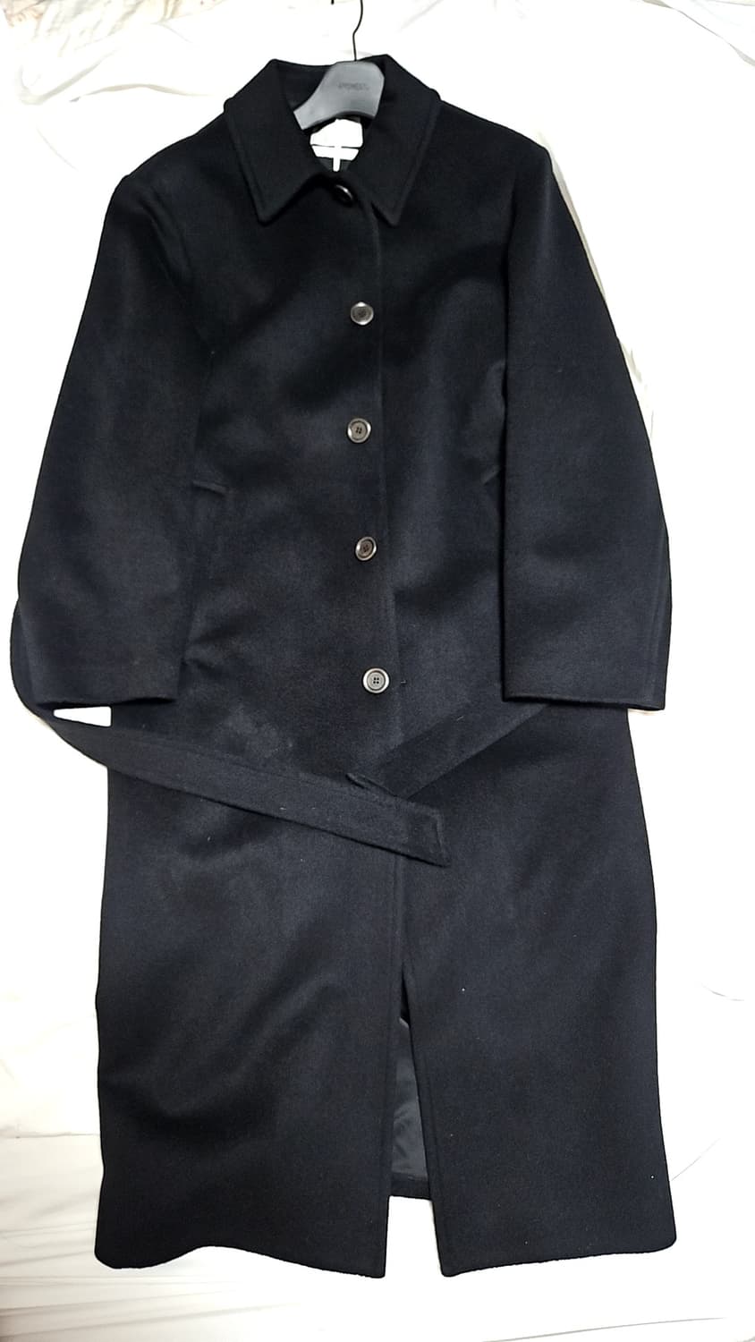 아모멘토 25FW 싱글 브레스티드 코트 블랙 M사이즈 팝니다 상품이미지4