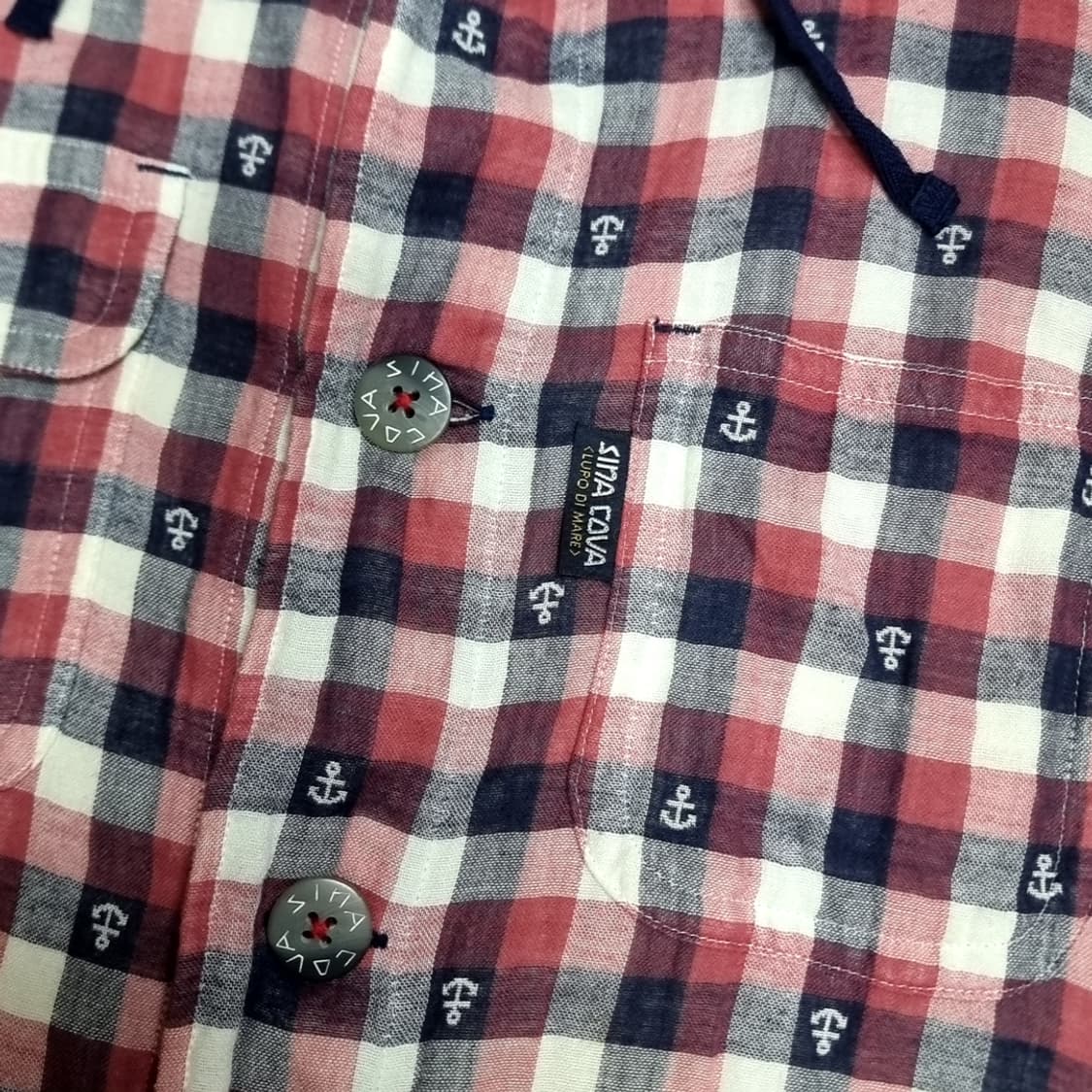 일본제 시나코바 앵커 체크 후드 셔츠(100) 상품이미지2