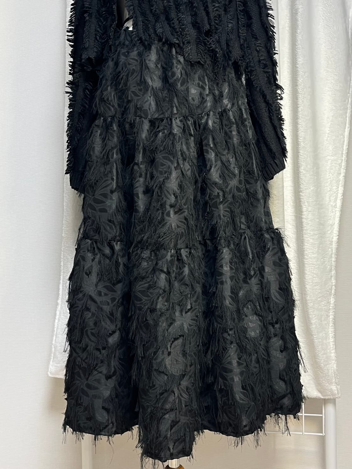 빈티지 아방가르드 무드 롱스커트 상품이미지1