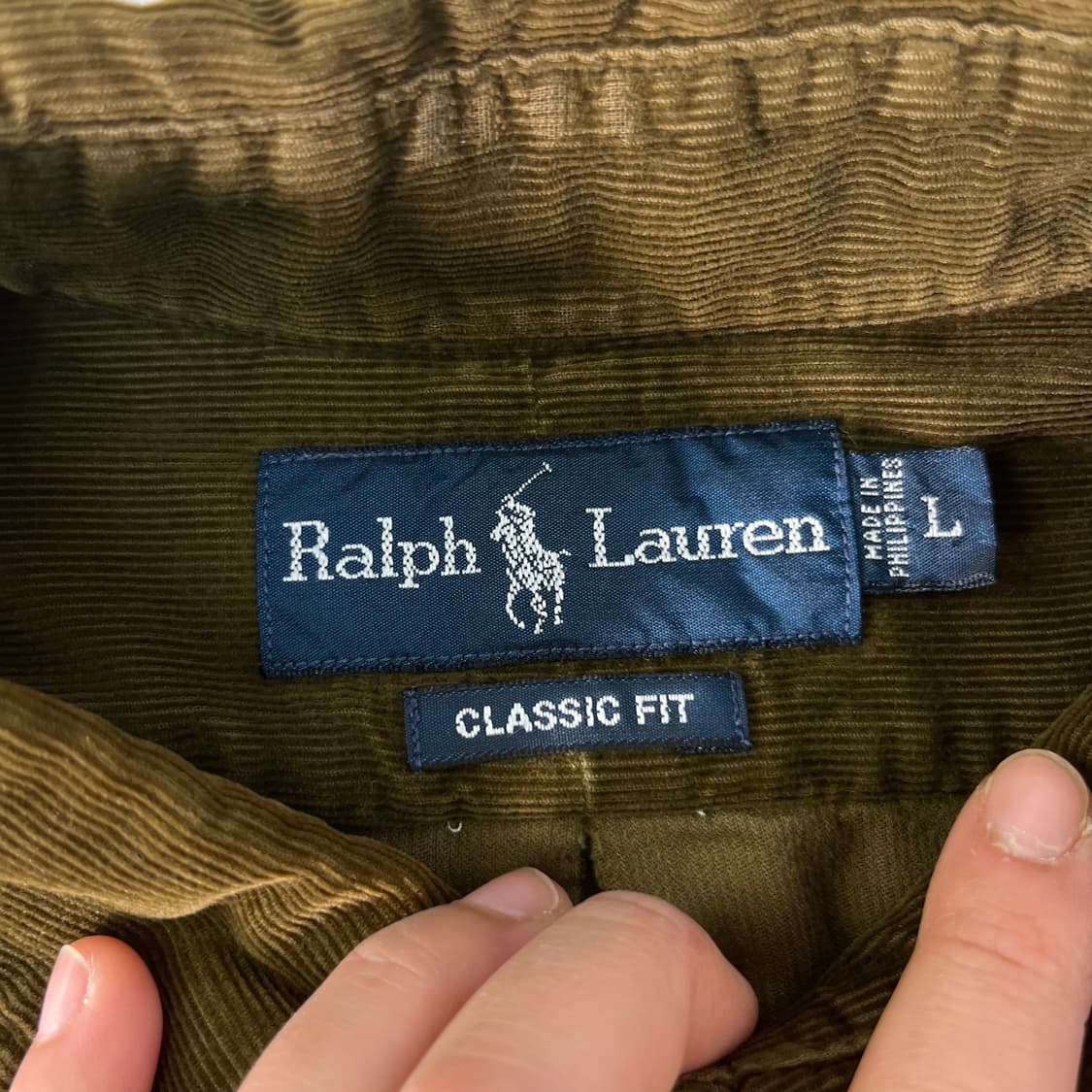 105 폴로랄프로렌 코듀로이 카키브라운 셔츠 상품이미지4