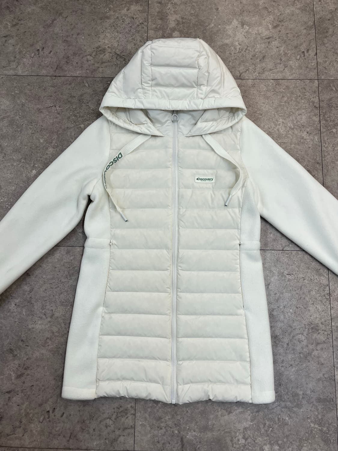 디스커버리 덕다운 플리스 후드 자켓 아이보리 90 #csz3317  상품이미지4