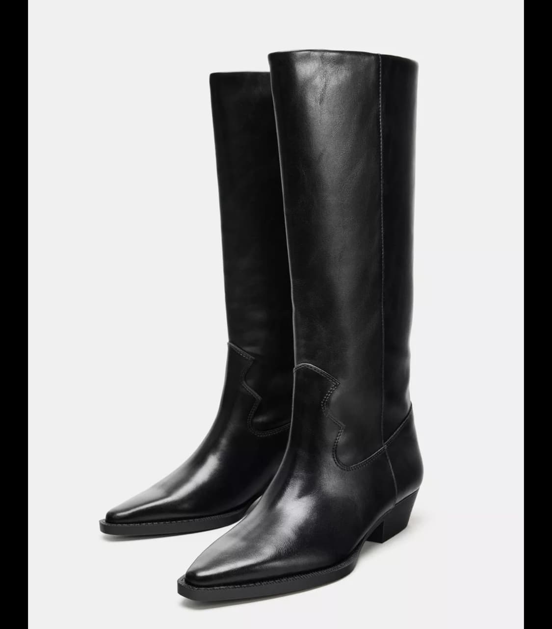 Zara 자라 카우보이 플랫 부츠 상품이미지3