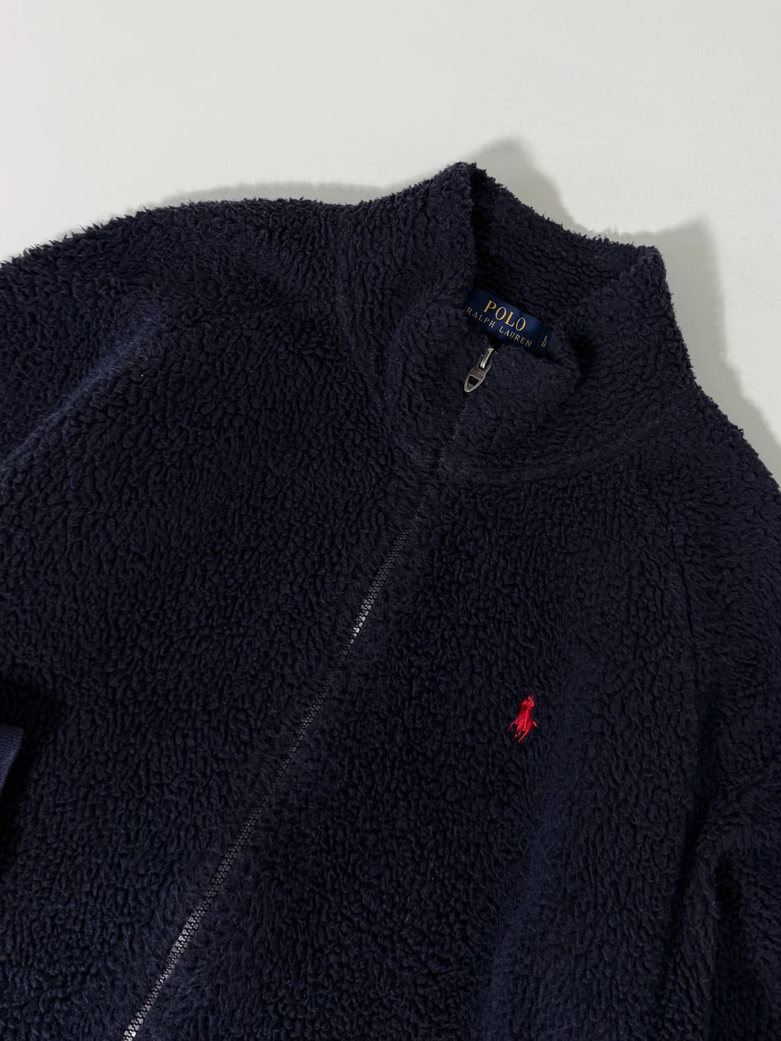 폴로 랄프로렌 오버핏 신형 셰르파 딥네이비 플리스 자켓  상품이미지3