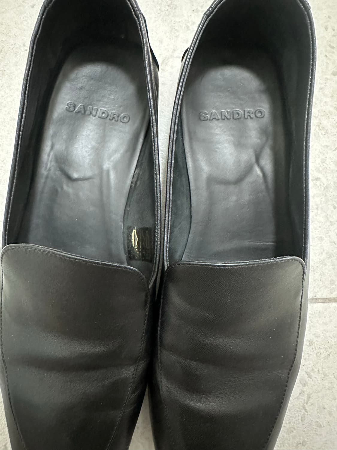 SANDRO 산드로 블랙 레더 슬입온/로퍼 상품이미지4