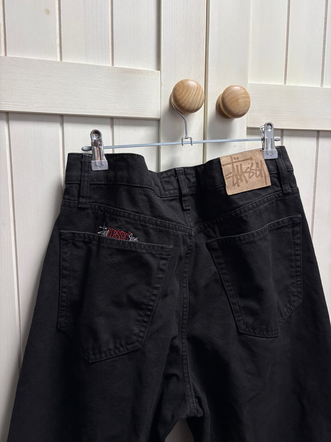 스투시 클래식 진 캔버스 블랙 32 사이즈 상품이미지4