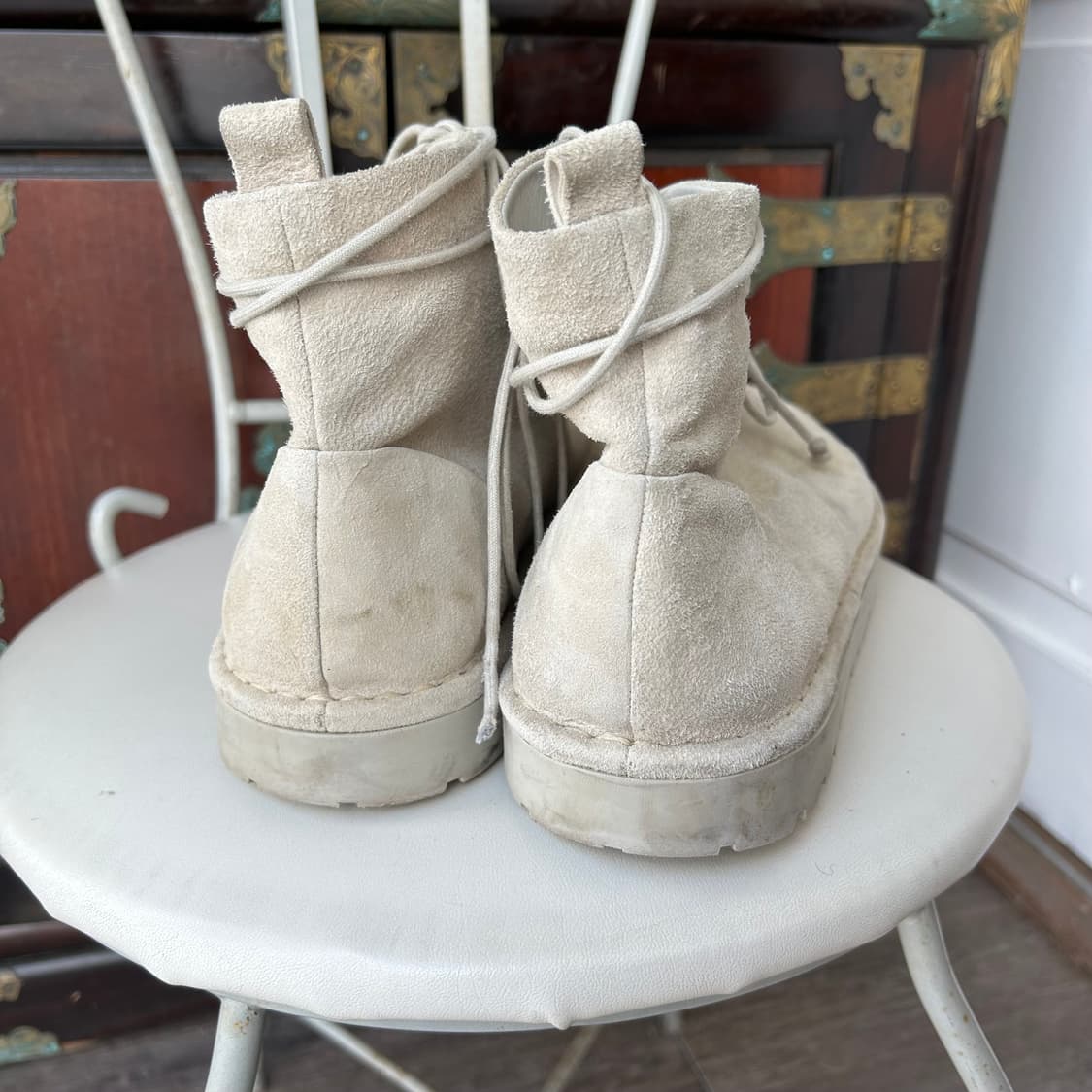 마르셀 스웨이드 레이스 업 부츠 상품이미지4