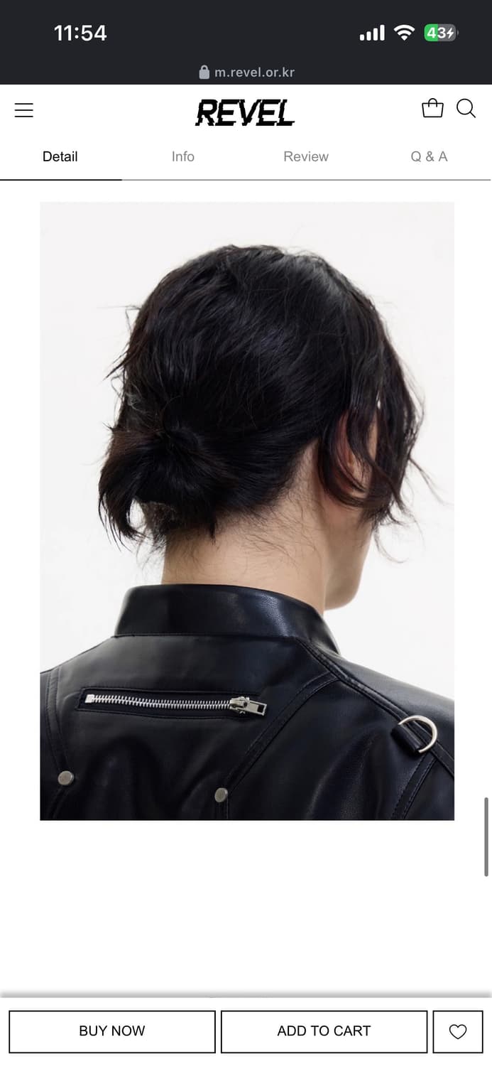 Metal Zipper PU Leather Rider Jacket 상품이미지4
