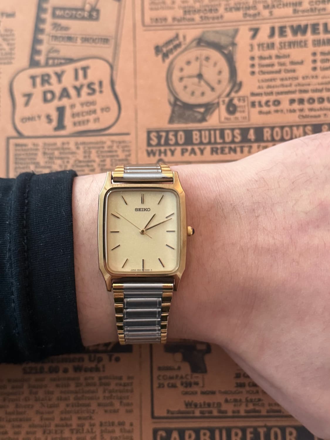 세이코 Seiko 스퀘어 샴페인 콤비 상품이미지4