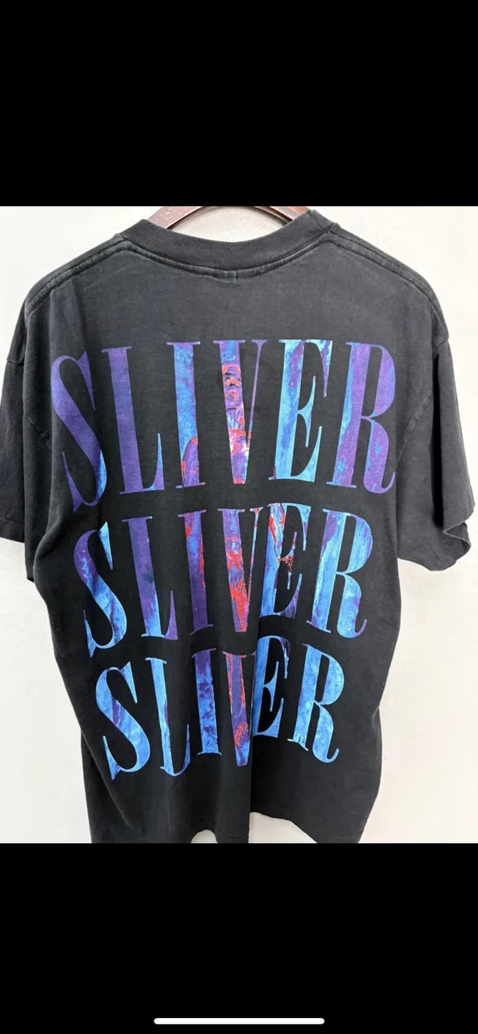 빈티지 너바나 네온 그래픽 블랙 반팔 H2496 상품이미지5